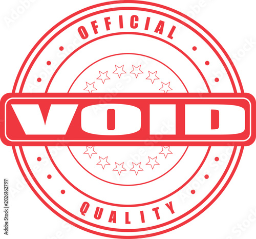 Fotografie Modern red void stamp design symbolizing official quality cancellation and docum