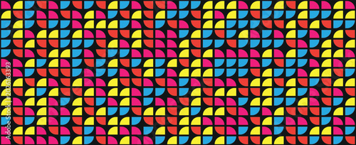Foto Bright semicircle seamless pattern