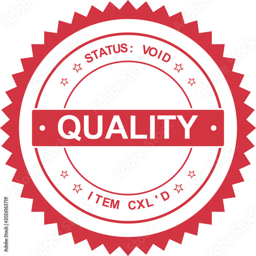 Slika na platnu A distinct red quality status void item cancelled stamp with a scalloped edge fo