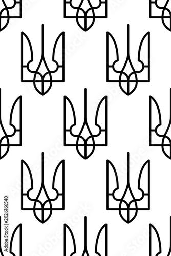 Coat of arms Ukraine pattern