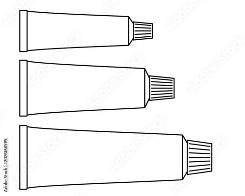 Tube containers illustration