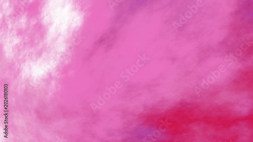 Pink cloudy sky texture with shifting smoke patterns. Abstract dreamlike background with hazy vapor motion for graphic design and ethereal artistic composition.
