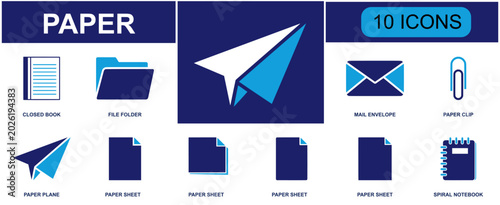 Картината върху платно Paper icon set