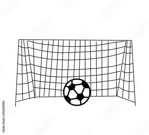 Vector of the ball entering the goal seen from the front