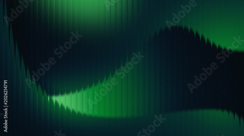 Tableau sur toile The dark green color contrasts with the black background with a pattern of verti