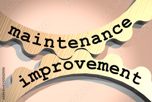 Maintenance improvement text on metal gear