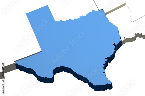Texas states of USA map