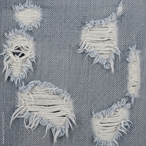 Ripped Denim Fabric Texture