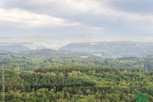 View of the mountains and Kislovodsk from the observation decks of the Kislovodsk Park