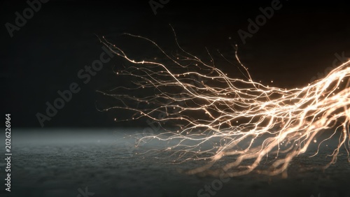 Electric Sparks Bursting from Surface