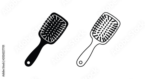 Hairbrush with bristles set grooming