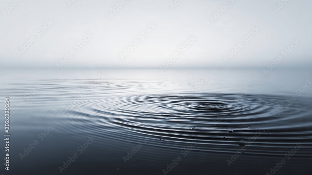 Fototapeta premium Ripples on Calm Water Surface