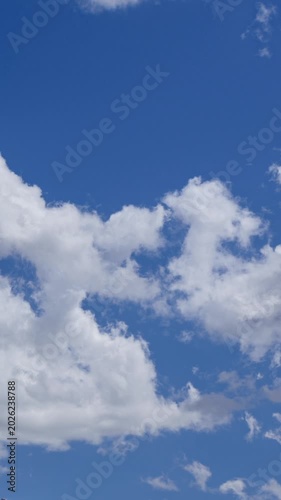 Clouds and Blue Sky Vertical Video Background
