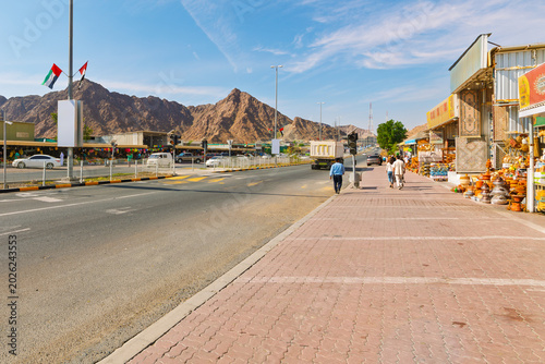 The Friday Market, a longstanding roadside marketplace with individual vendors selling produce, rugs and antiques in Masafi Souq Al Jumʻah area of Fujairah, United Arab Emirates.
