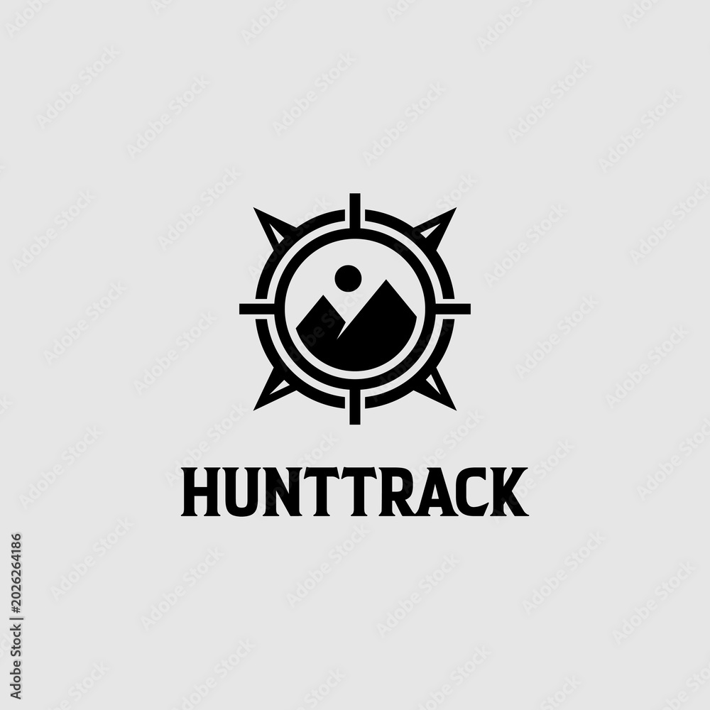 Φωτογραφία A compass logo with mountains and a sun icon inside, symbolizing direction and a