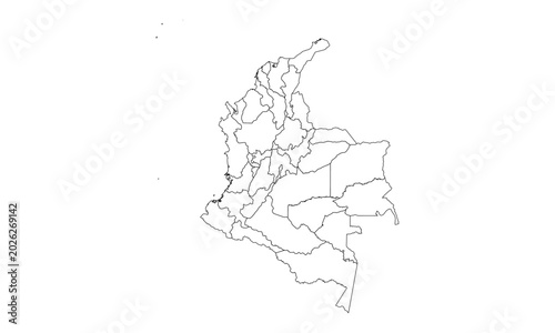 Map of Colombia Design Vector