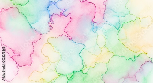Pastel alcohol ink bleeding in a fluid macro composition with soft ethereal lighting and organic veins for cosmetic branding