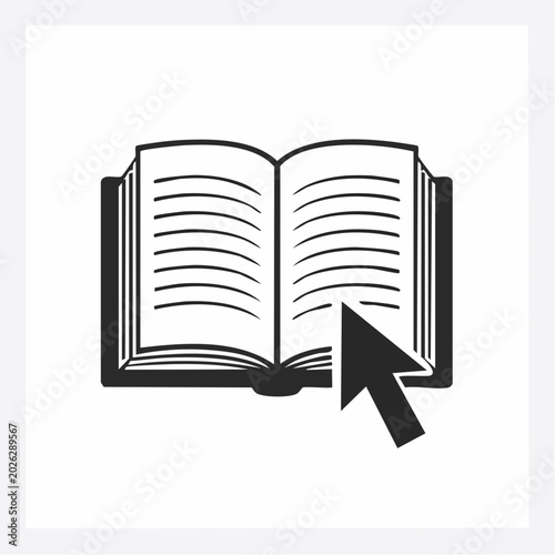 Open Book with Cursor Icon