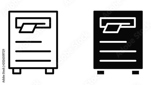 Stack of three empty document trays for office desk