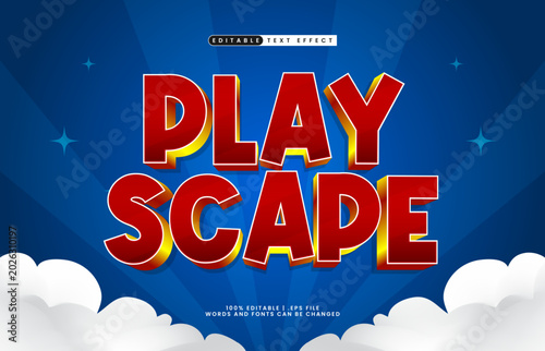 Play Scape Editable Text Effect - Arcade Gaming Typography for Fun and Digital Entertainment