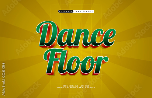 Dance Floor Editable Text Effect - Vibrant DJ Typography for Festival and Entertainment Design