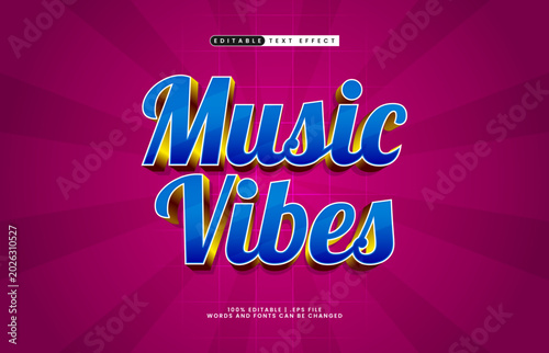 Music Vibes Editable Text Effect - Vibrant DJ Typography for Festival and Entertainment Design