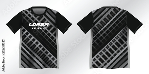 abstract black and gray background pattern for sport jersey design mockup