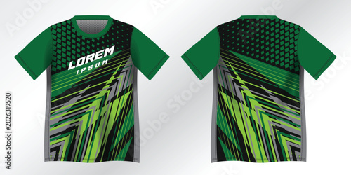 abstract green and black background pattern for sport jersey design mockup