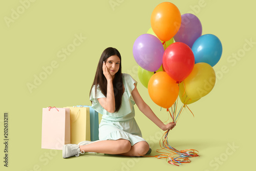 Beautiful teenage girl with...