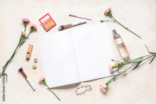 Blank fashion magazine with...