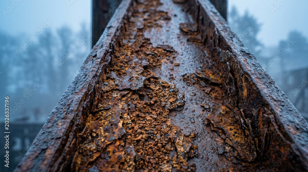 Fototapeta premium Rust Metal Texture Macro Dramatic - Arte digital 4K para uso comercial
