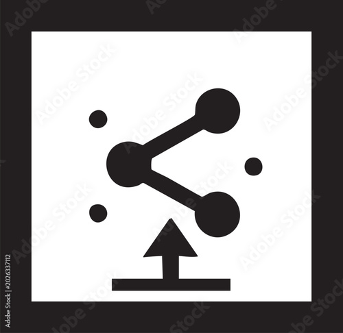 Network connection, link, icon, symbol, black and white