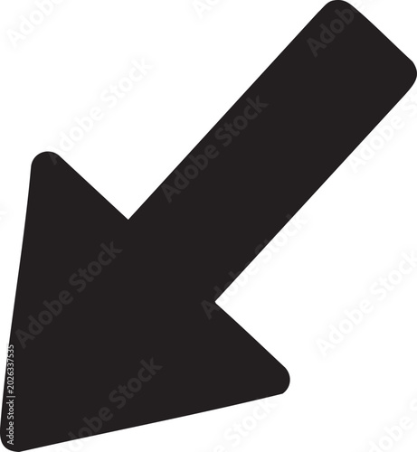 Black arrow icon, vector checkmark, right pointing arrow, simple symbol