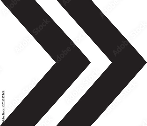 Black, chevron, right arrow, vector icon, directional symbol, navigation sign