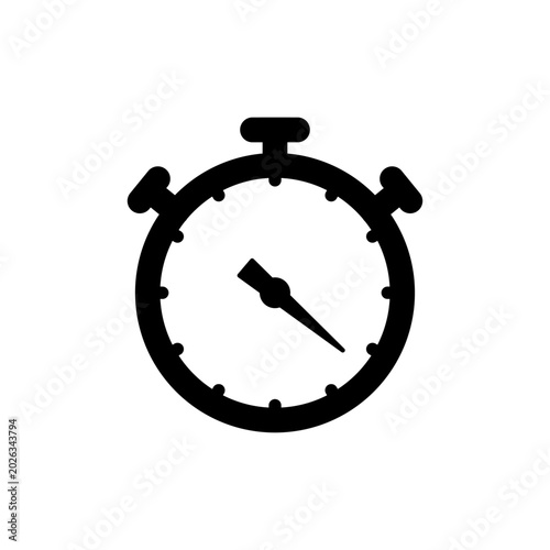 Bilde på lerret simple icon of a stopwatch timekeeping tool