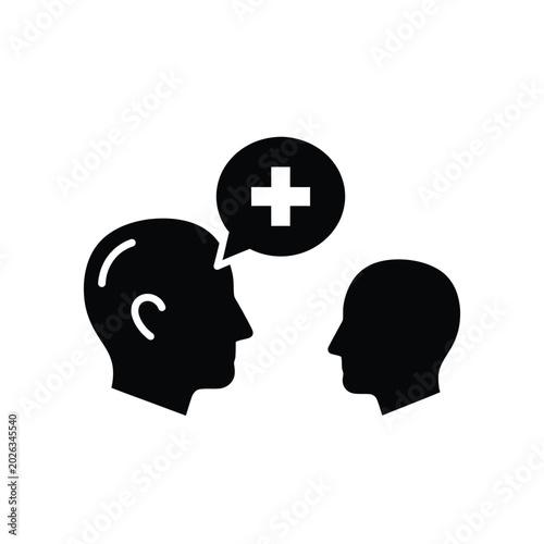 Valokuva Two Heads Talking Communication.