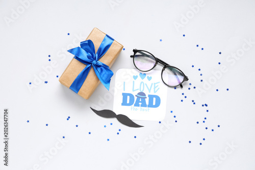 Eyeglasses, paper mustache,...