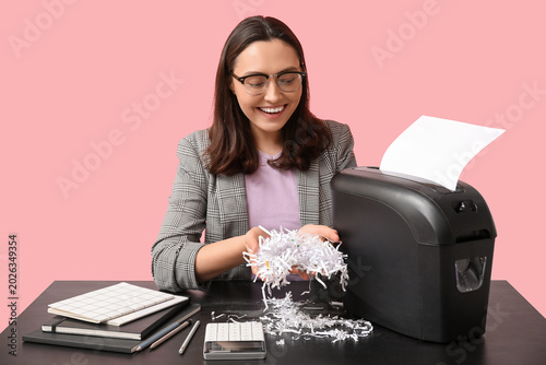 Secretary destroying docume...