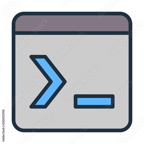 Konstfotografi Command Line Icon - Lineal Color