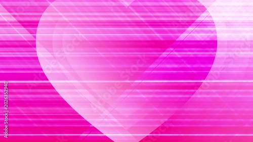 Abstract Pink Heart with Vibrant Horizontal Lines Animation