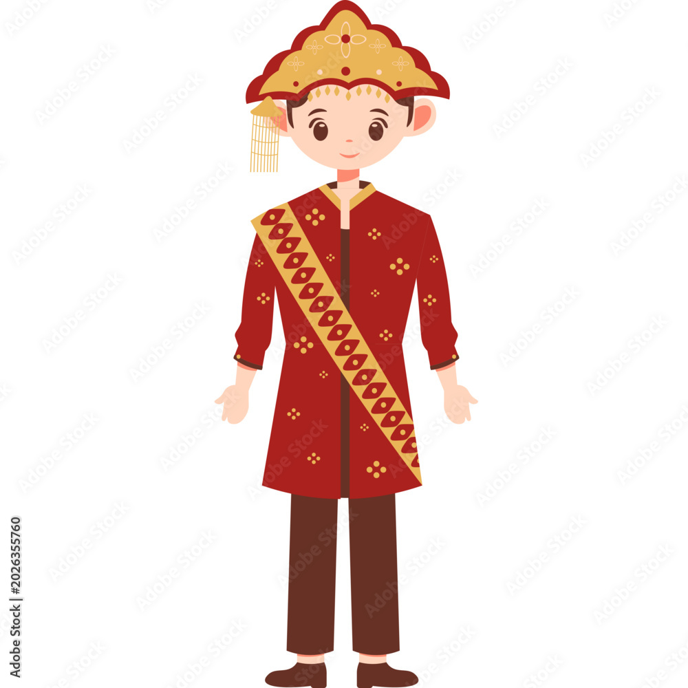 Fototapeta premium traditional clothing illustration
