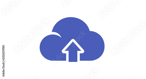 Slika na platnu Cloud Computing Upload Icon Symbol.