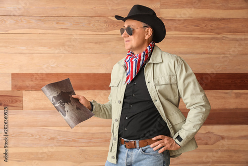 Mature cowboy with world ma...