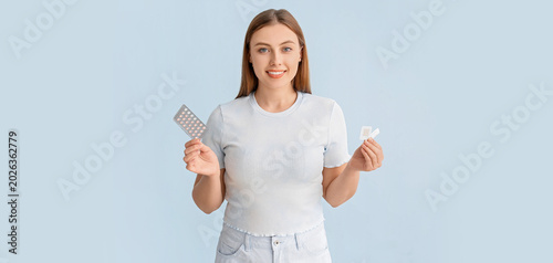 Young woman with different ...