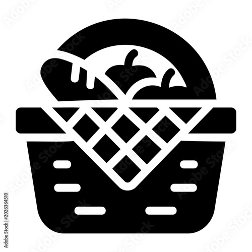 Fotografía Picnic basket Solid icon