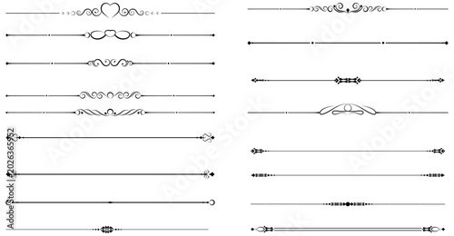 Elegant Minimal Decorative Divider Lines and Vintage Ornamental Separator Borders Vector Collection