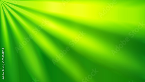 Tableau sur toile Abstract green background with light rays emanating from the top left corner