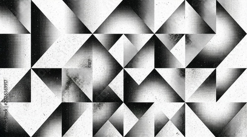 Grunge Triangle Geometric Pattern