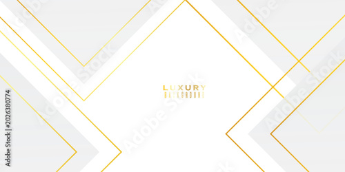Cuadro en lienzo Luxury Abstract Geometric Background with Gold and Grey Diamond Shapes