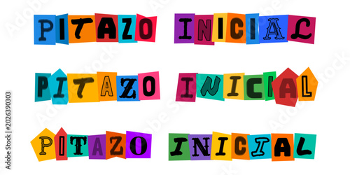Photos Pitazo inicial, letras estilo nota de rescate, tipografia de recortes de revista